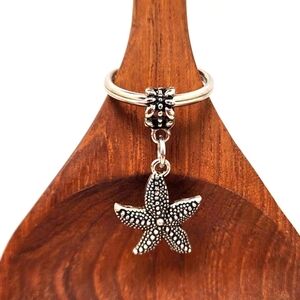 Starfish Beach Keychain Keyring Handmade Ocean